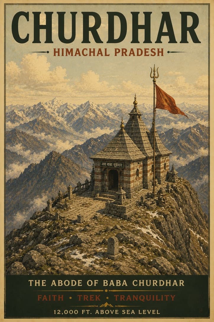 Churdhar peak temple, Himachal Pradesh, at 12,000ft