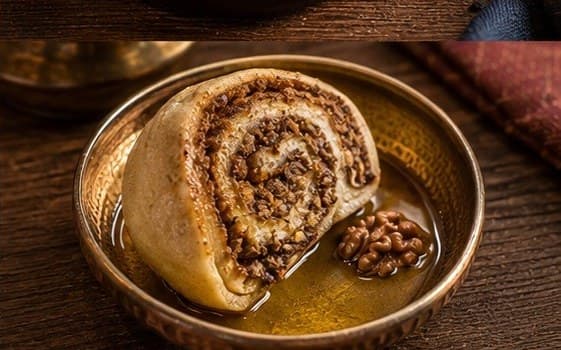 Walnut babroo with honey